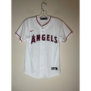 Los Angeles Angels Nike Ohtani Jersey White Baseball Fully Stitched M 10/12 Y